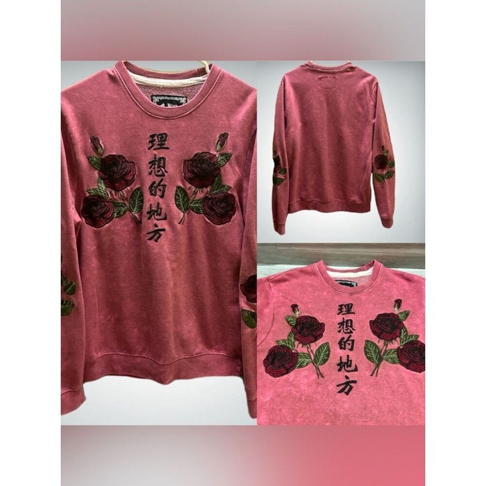 Blind Rooster Women’s Pink Sweater - Size M Embroidered